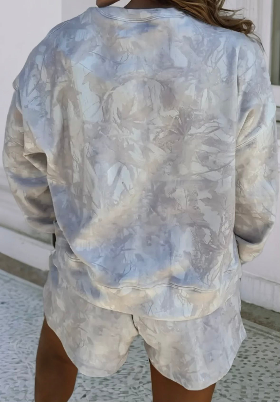 Camo Long Sleeve Shorts Set